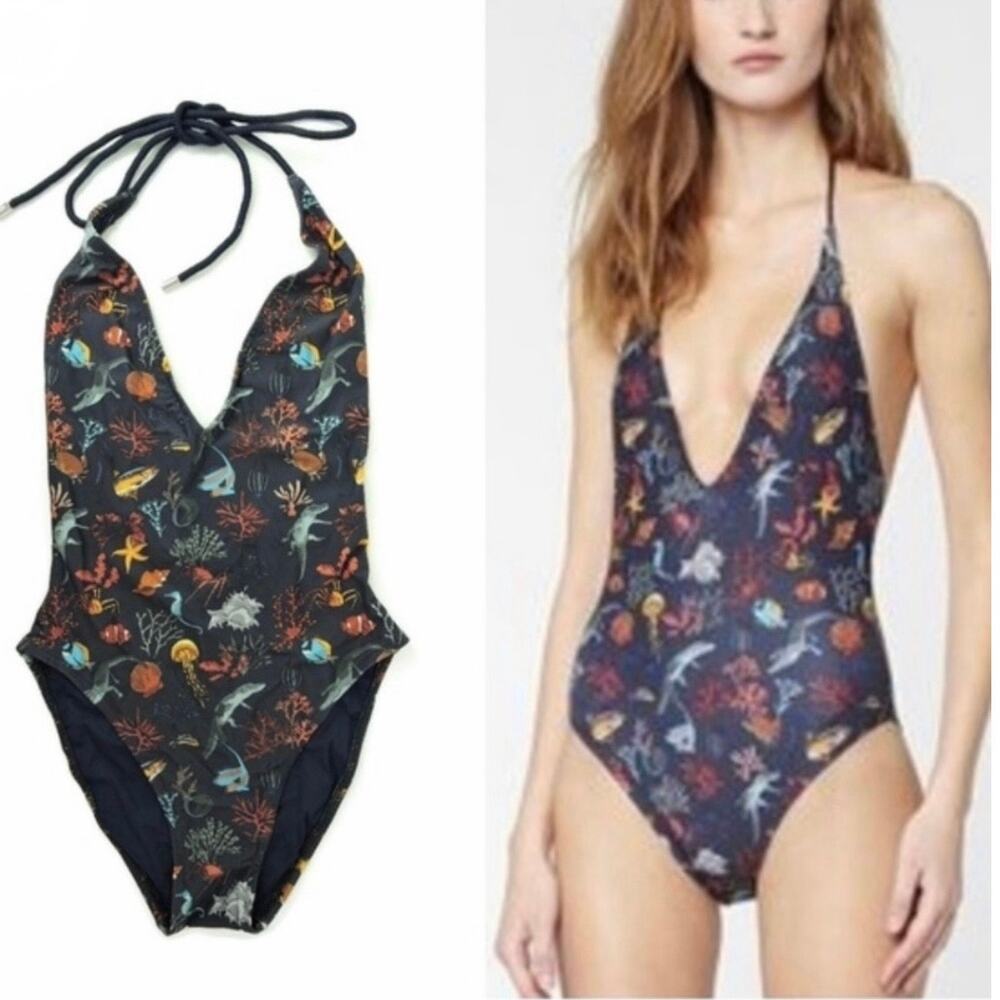 Lacoste Marine Life One Piece Swimsuit